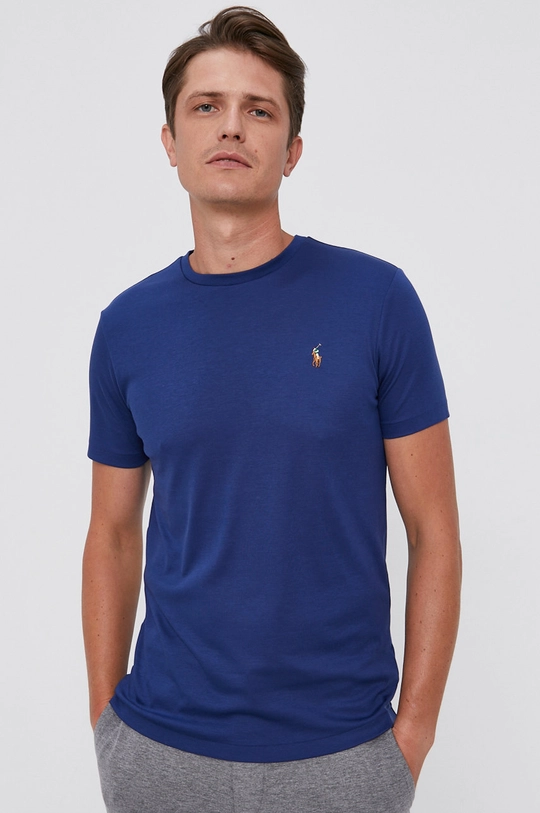 Bavlnené tričko Polo Ralph Lauren modrá