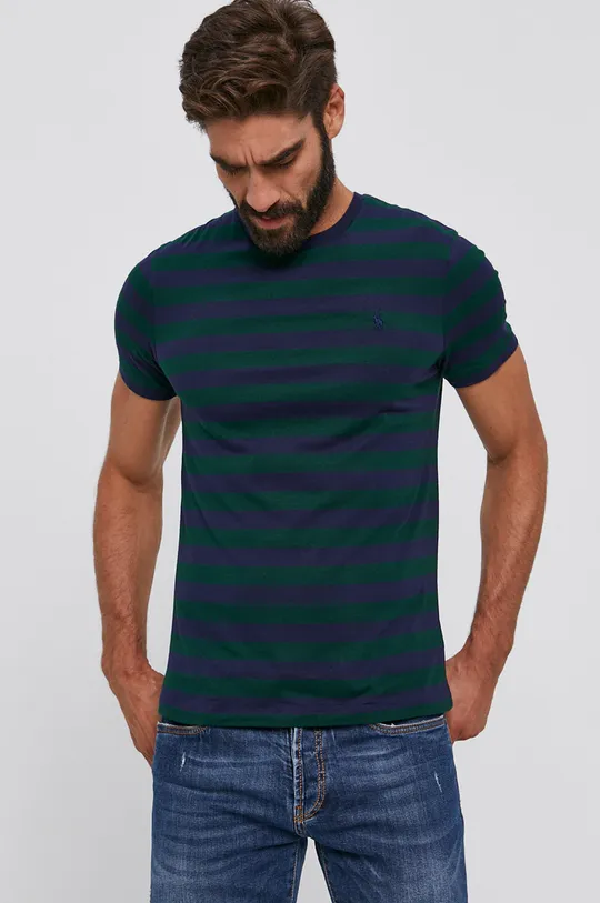 zielony Polo Ralph Lauren T-shirt bawełniany 710803479010 Męski