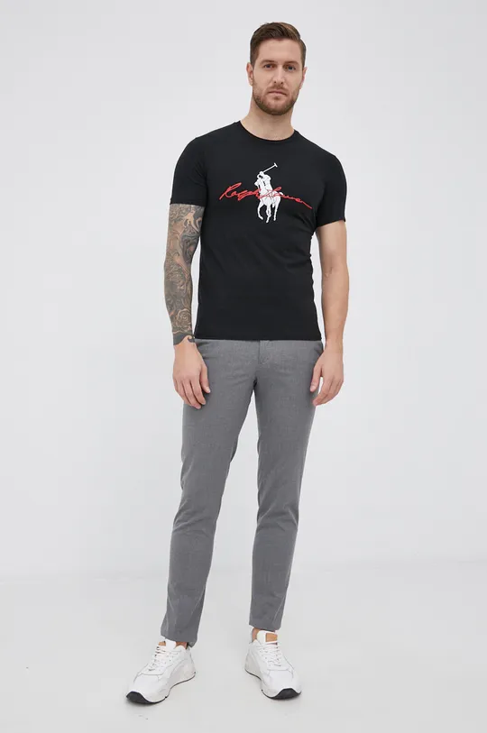 Polo Ralph Lauren T-shirt bawełniany 710858444002 czarny