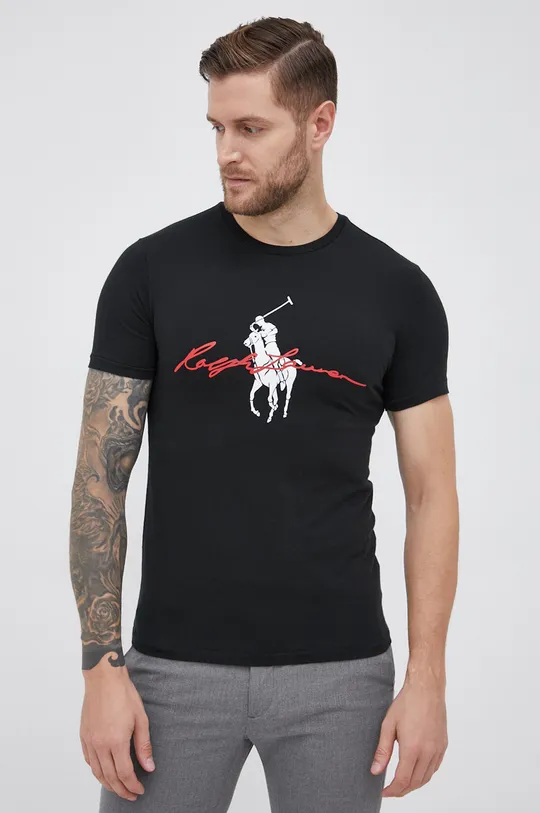 čierna Bavlnené tričko Polo Ralph Lauren