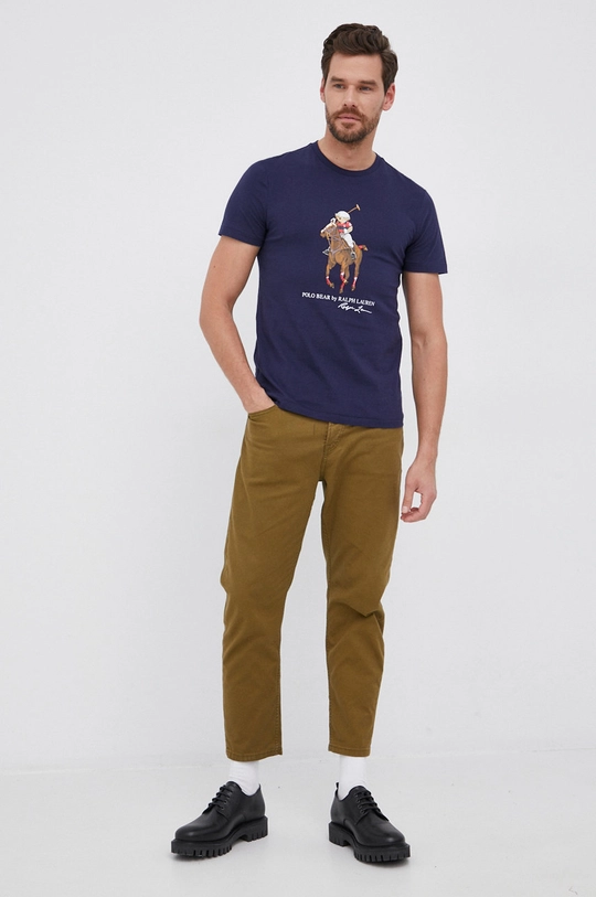 Polo Ralph Lauren T-shirt bawełniany 710853310002 granatowy