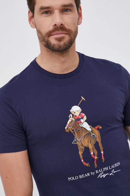 granatowy Polo Ralph Lauren T-shirt bawełniany