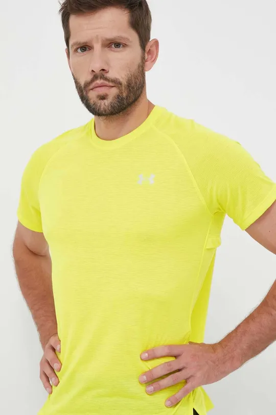 żółty Under Armour t-shirt do biegania
