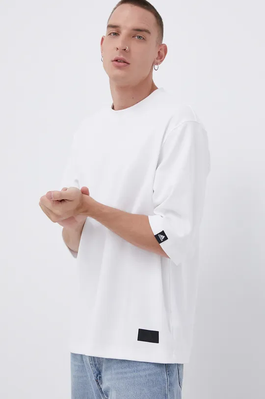 biały adidas Performance T-shirt H42029 Męski