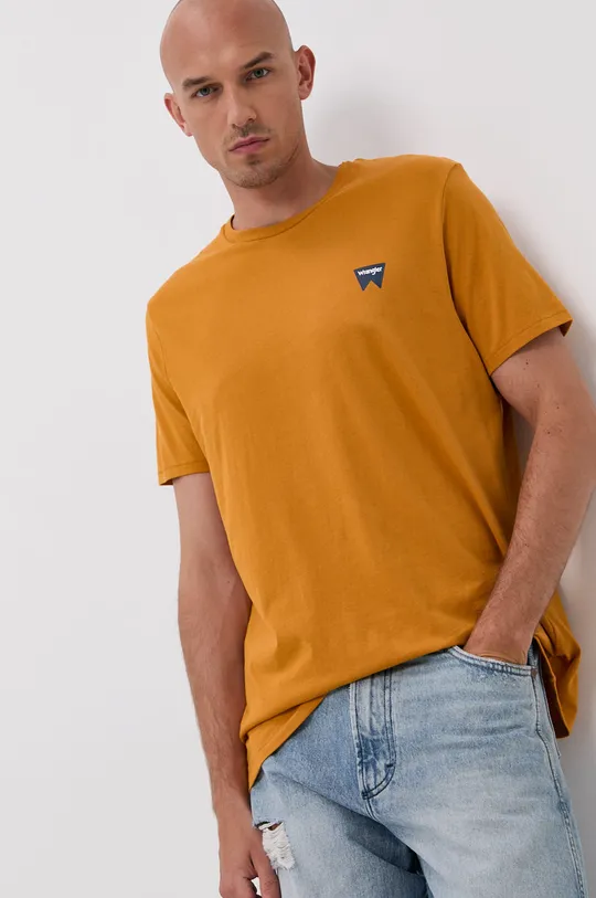 żółty Wrangler T-shirt Męski