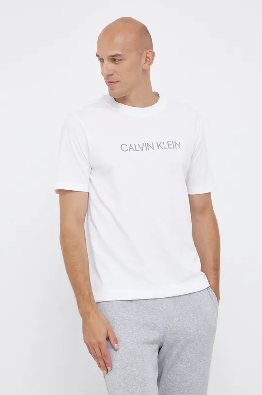 λευκό Calvin Klein Performance - Μπλουζάκι Ανδρικά