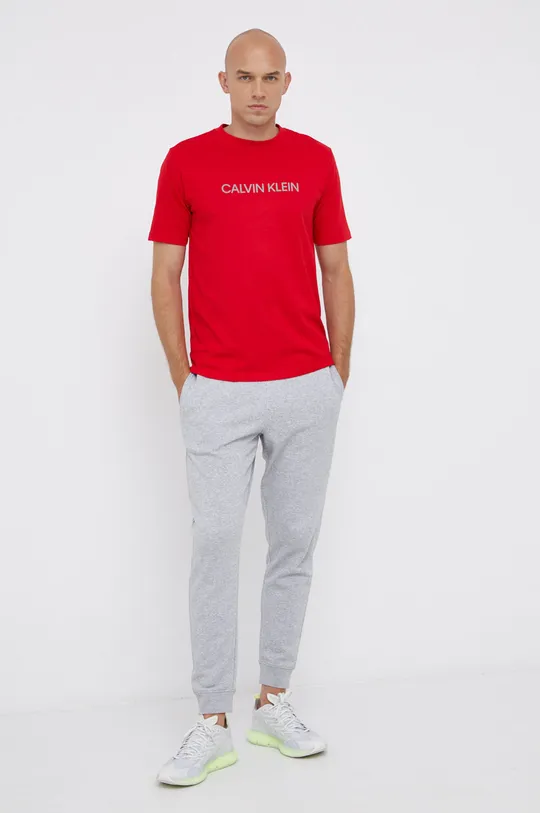 Μπλουζάκι Calvin Klein Performance κόκκινο