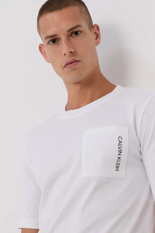 bijela Majica kratkih rukava Calvin Klein Performance Muški