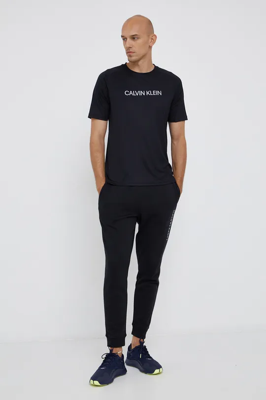 Μπλουζάκι Calvin Klein Performance μαύρο