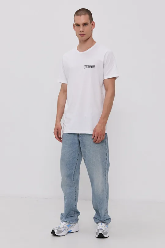 Lee T-shirt bawełniany biały