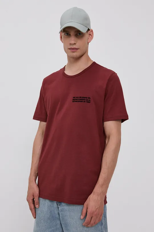 marrone Lee t-shirt in cotone