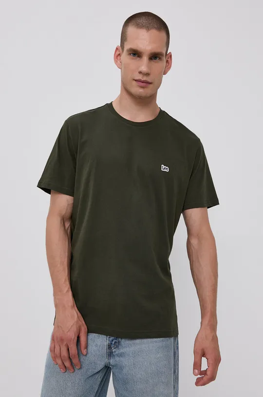 zielony Lee T-shirt bawełniany Męski