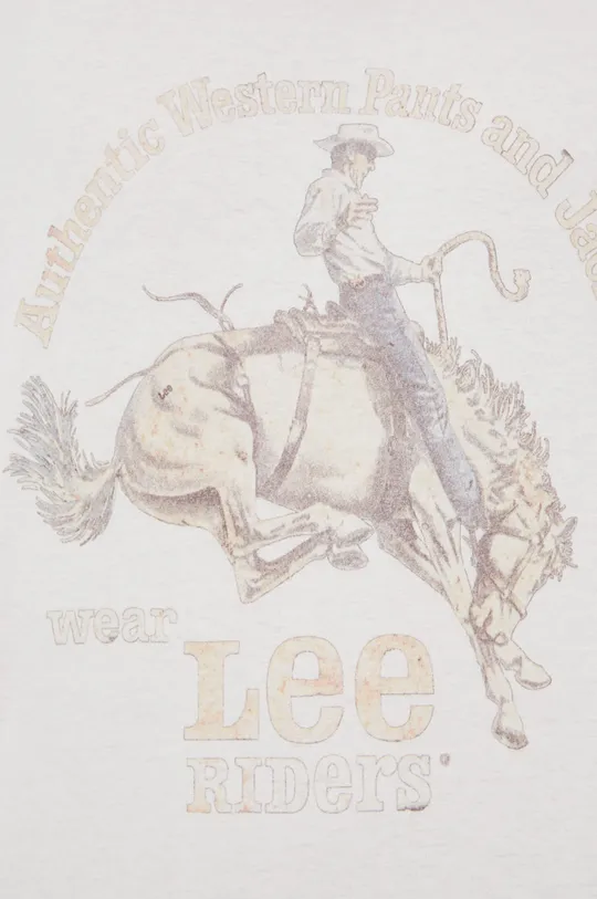 beżowy Lee T-shirt bawełniany