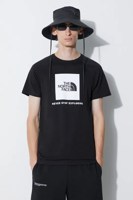 černá Bavlněné tričko The North Face Pánský