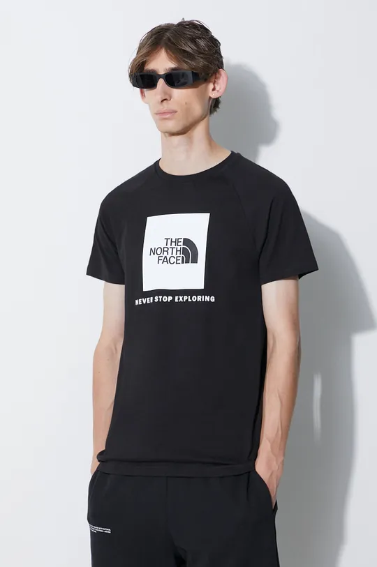 czarny The North Face t-shirt bawełniany