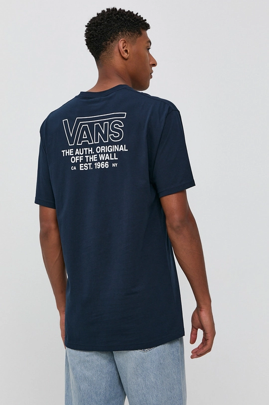 granatowy Vans T-shirt bawełniany