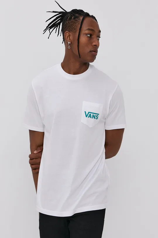 Vans T-shirt bawełniany biały