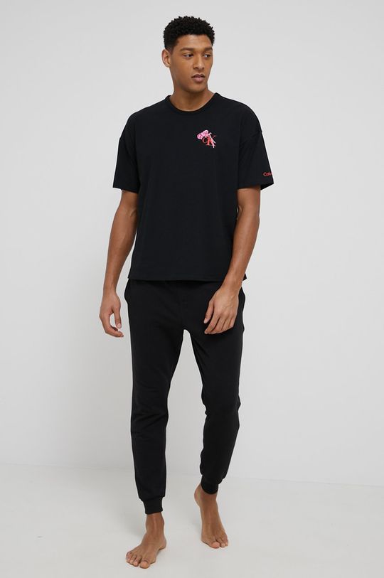 Pyžamové tričko Calvin Klein Underwear černá