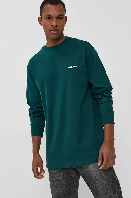 Βαμβακερή μπλούζα Dickies πράσινο