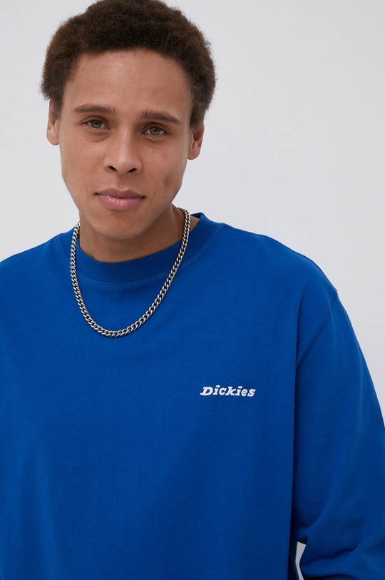 голубой Хлопковый лонгслив Dickies