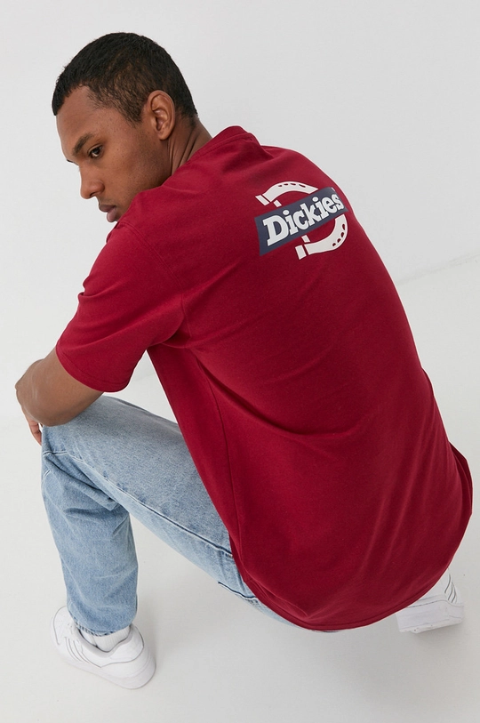 czerwony Dickies T-shirt bawełniany Męski