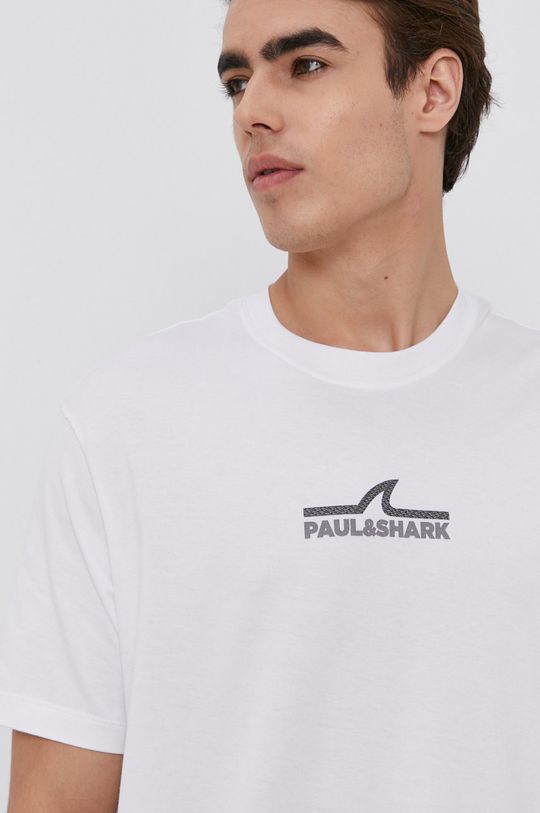 biela Bavlnené tričko Paul&Shark