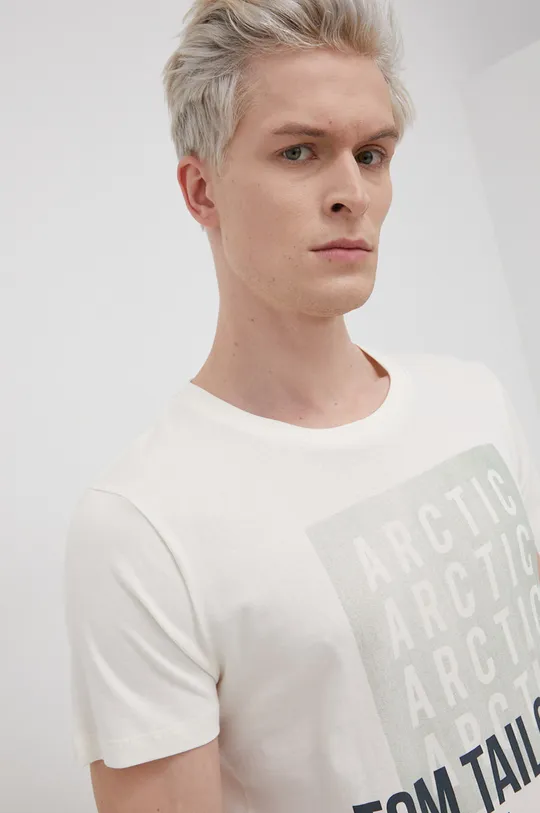 béžová Bavlnené tričko Tom Tailor