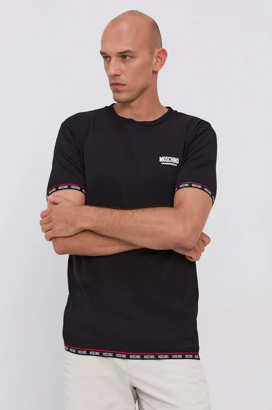 czarny Moschino Underwear T-shirt Męski