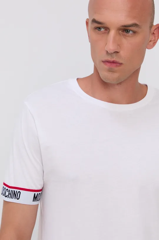 bijela Pamučna majica Moschino Underwear