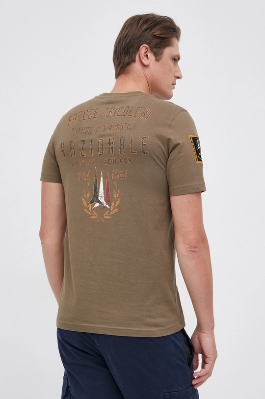 Aeronautica Militare T-shirt bawełniany zielony