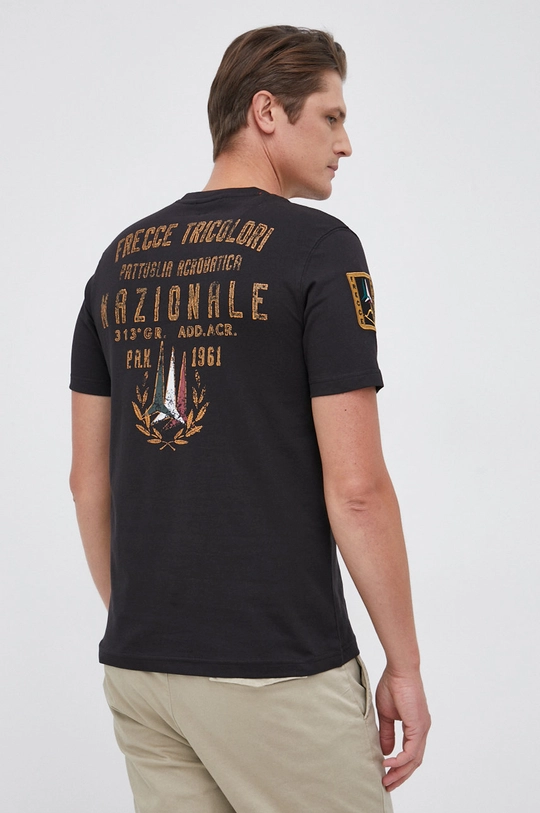 Aeronautica Militare T-shirt bawełniany czarny