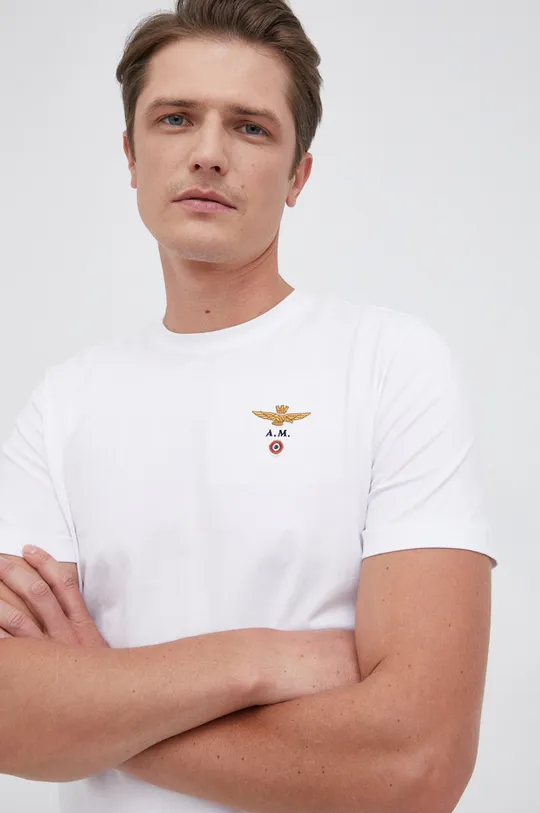 fehér Aeronautica Militare t-shirt Férfi