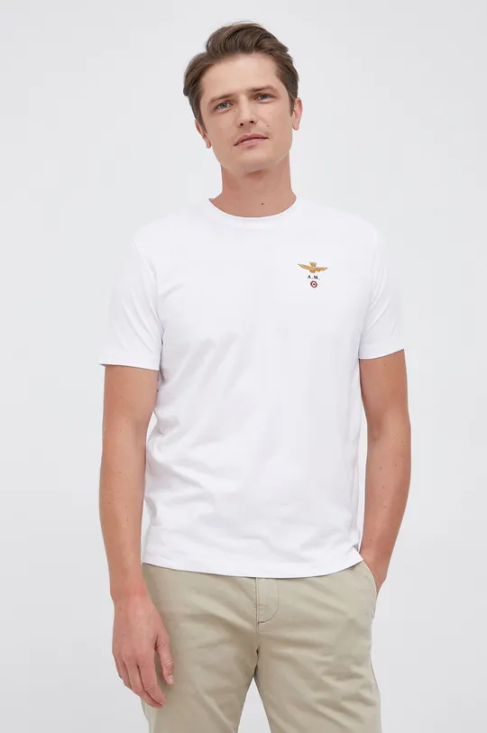 biały Aeronautica Militare T-shirt