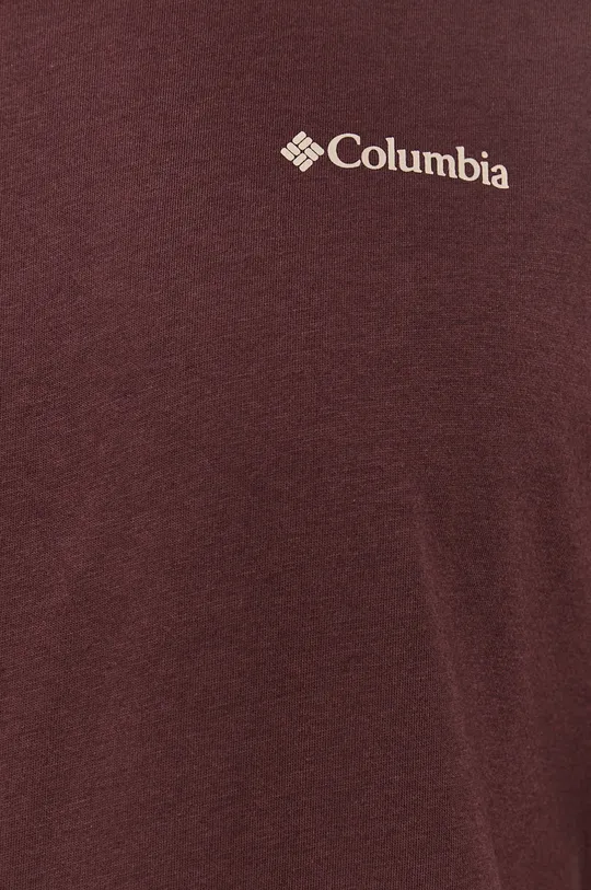 bordowy Columbia T-shirt