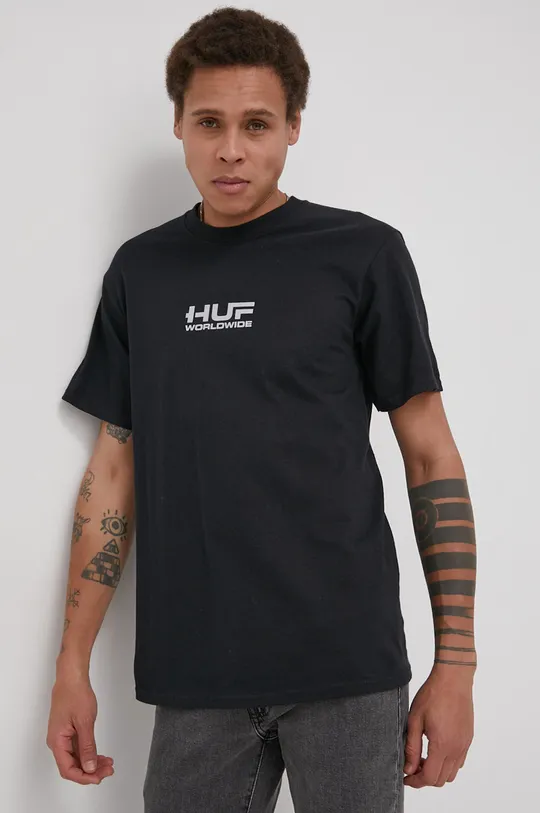 Хлопковая футболка HUF  100% Хлопок