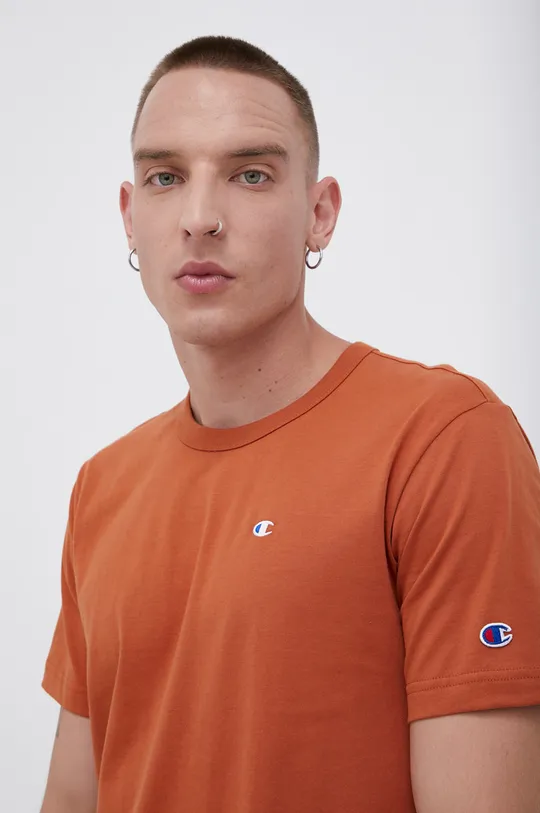 оранжевый Хлопковая футболка Champion 216545