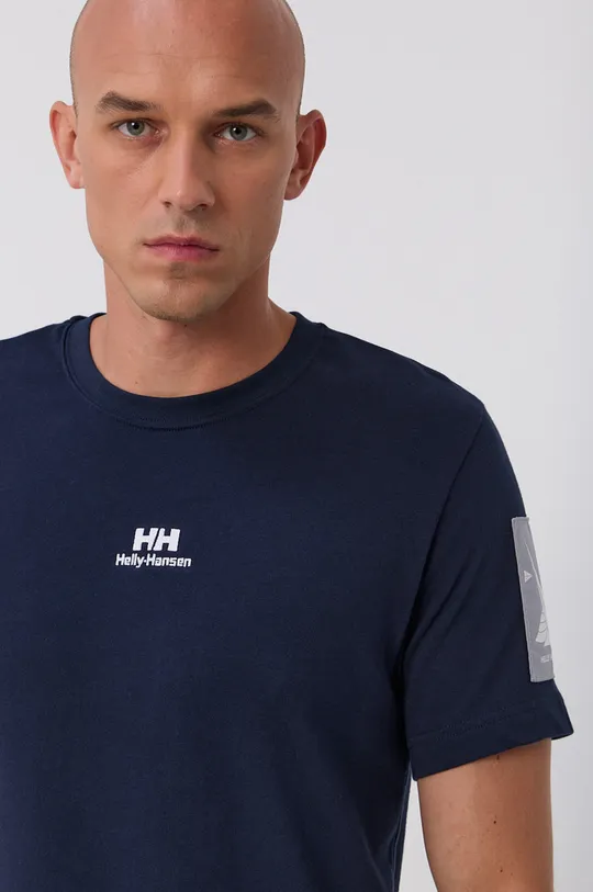 σκούρο μπλε Βαμβακερό μπλουζάκι Helly Hansen YU PATCH T-SHIRT