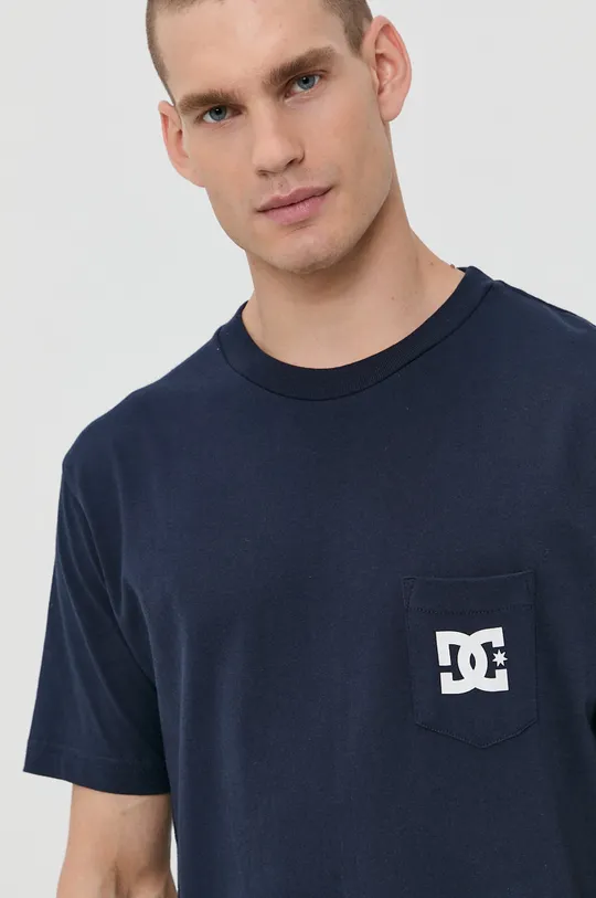 granatowy DC T-shirt bawełniany