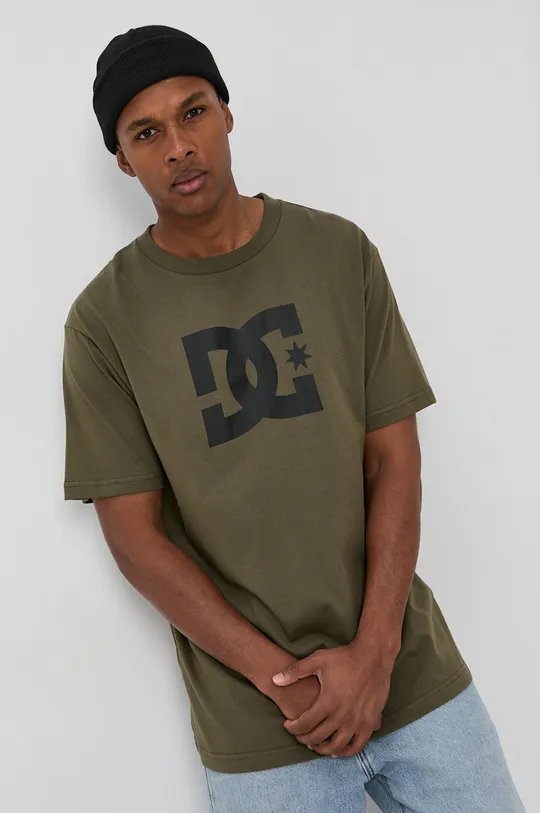 πράσινο Βαμβακερό μπλουζάκι DC Ανδρικά