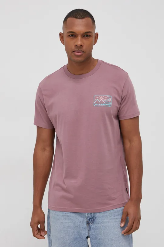różowy Billabong T-shirt bawełniany Męski