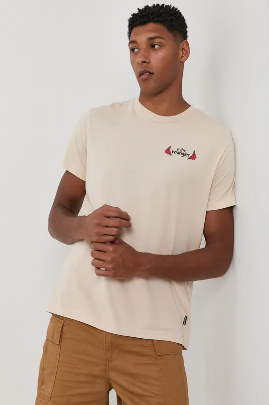Billabong T-shirt bawełniany x Wrangler beżowy