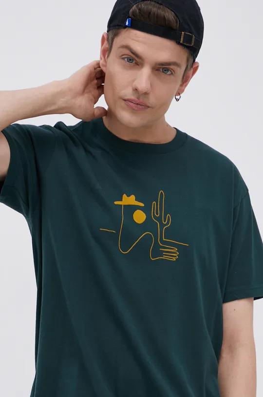 zielony Billabong T-shirt bawełniany