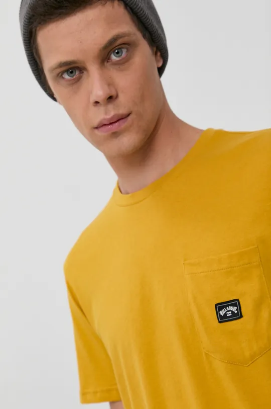 żółty Billabong T-shirt bawełniany Męski