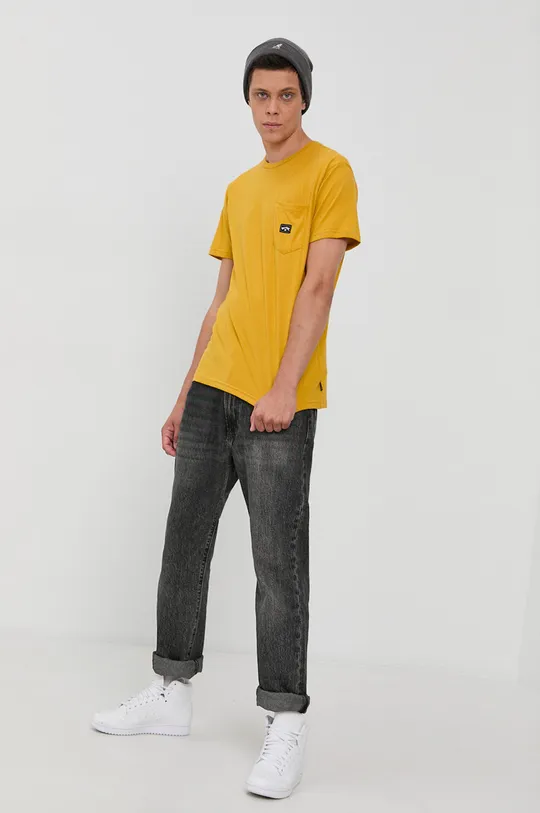Billabong T-shirt bawełniany żółty