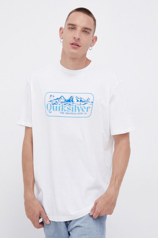 biały Quiksilver T-shirt bawełniany Męski