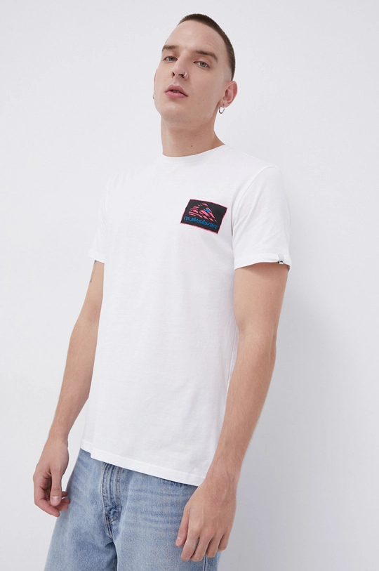 biały Quiksilver T-shirt bawełniany Męski