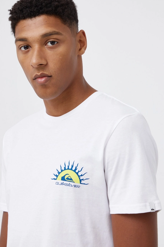 biały Quiksilver T-shirt bawełniany