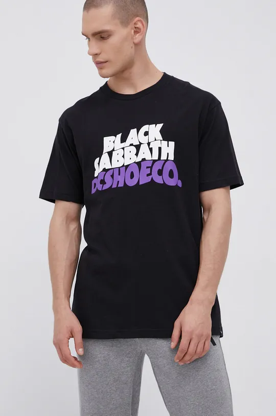 μαύρο Βαμβακερό μπλουζάκι Dc X Black Sabbath Ανδρικά
