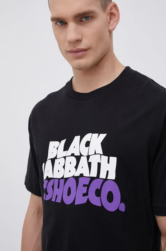 μαύρο Βαμβακερό μπλουζάκι Dc X Black Sabbath