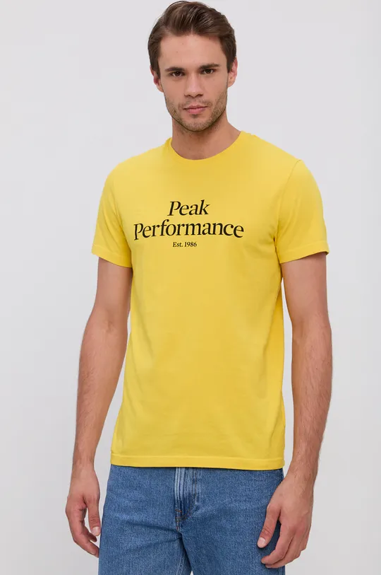 żółty Peak Performance t-shirt Original Męski
